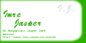 imre jasper business card